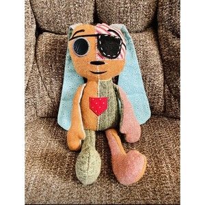 Handmade Lost Ollie Doll Plush toy with bell eye patch Star in pocket Sp…